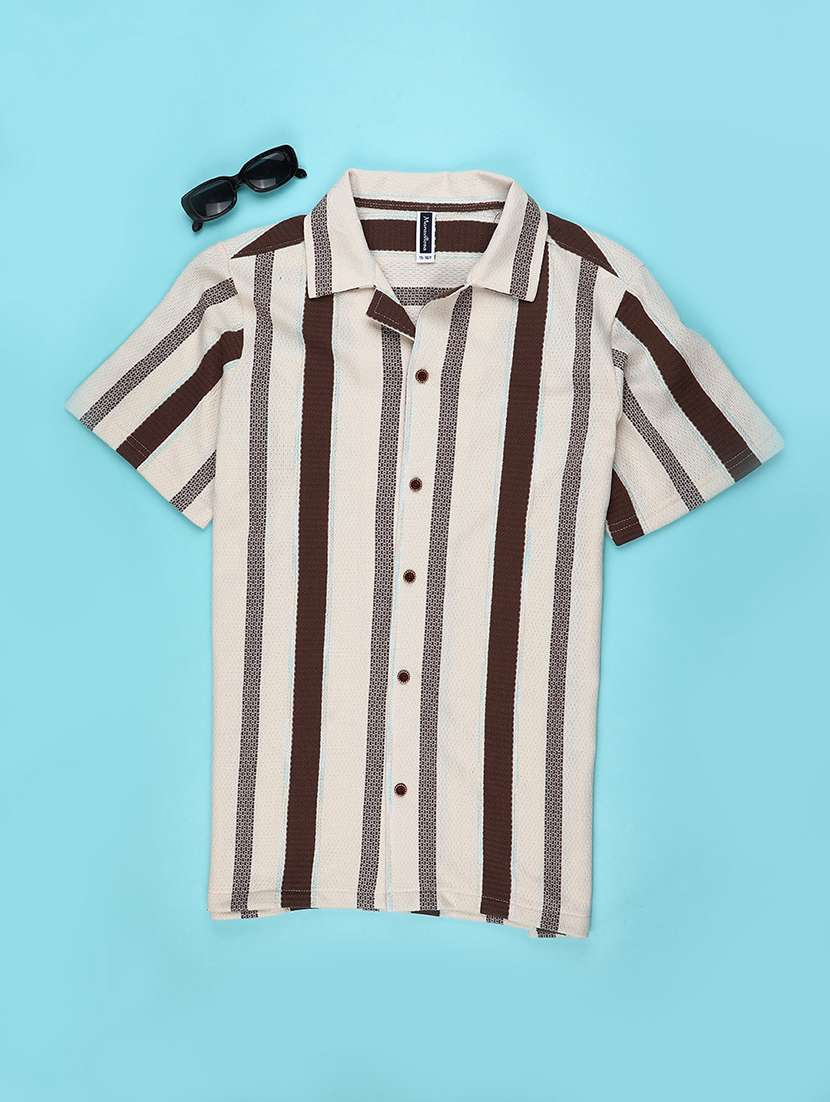 boys striped short sleeve shirt