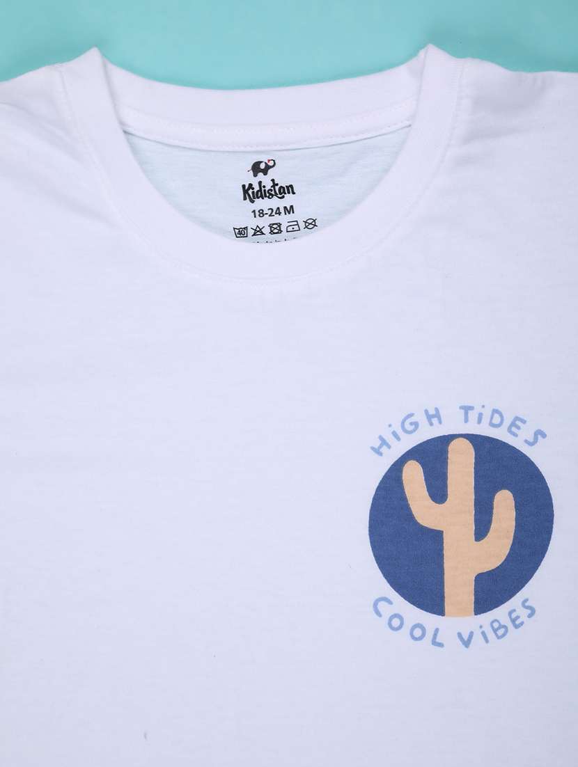 boys printed t-shirt and shorts co-ord set - 22176498 -  Standard Image - 3