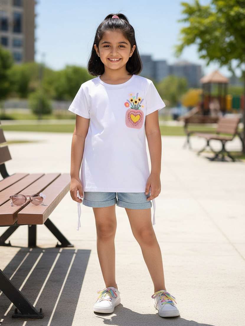white cotton blend tshirt