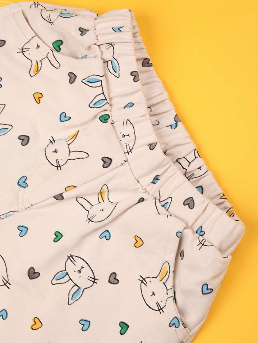 girl beige cotton shorts shorts & three fourth - 22176524 -  Standard Image - 3