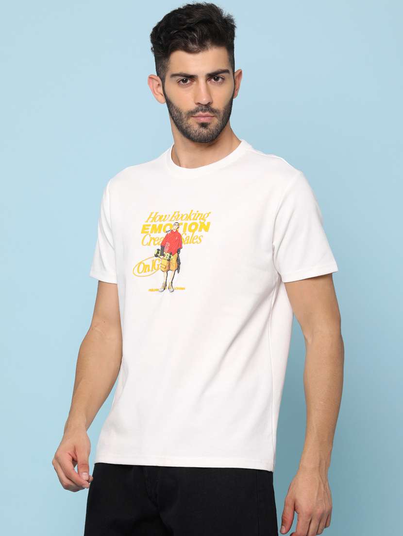 men printed short sleeve regular fit t-shirt