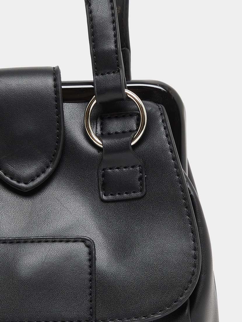 women black solid handbag - 22176751 -  Standard Image - 3