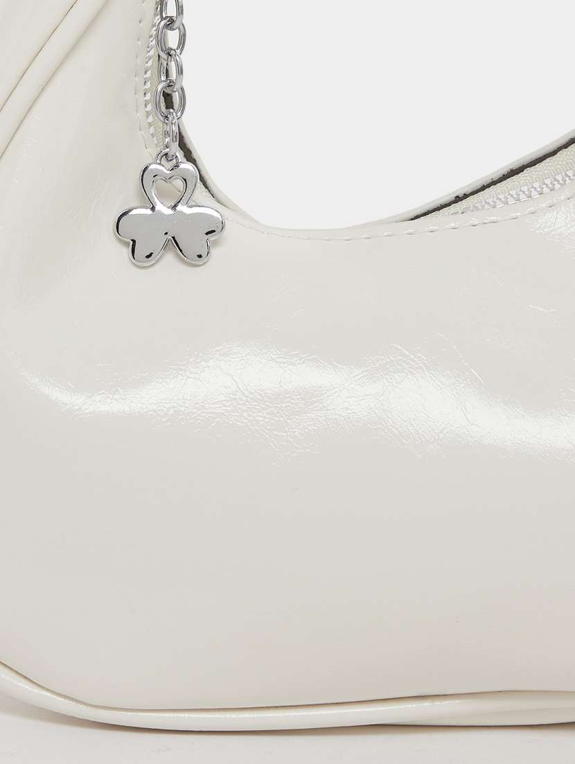 women white solid handbag - 22176765 -  Standard Image - 3