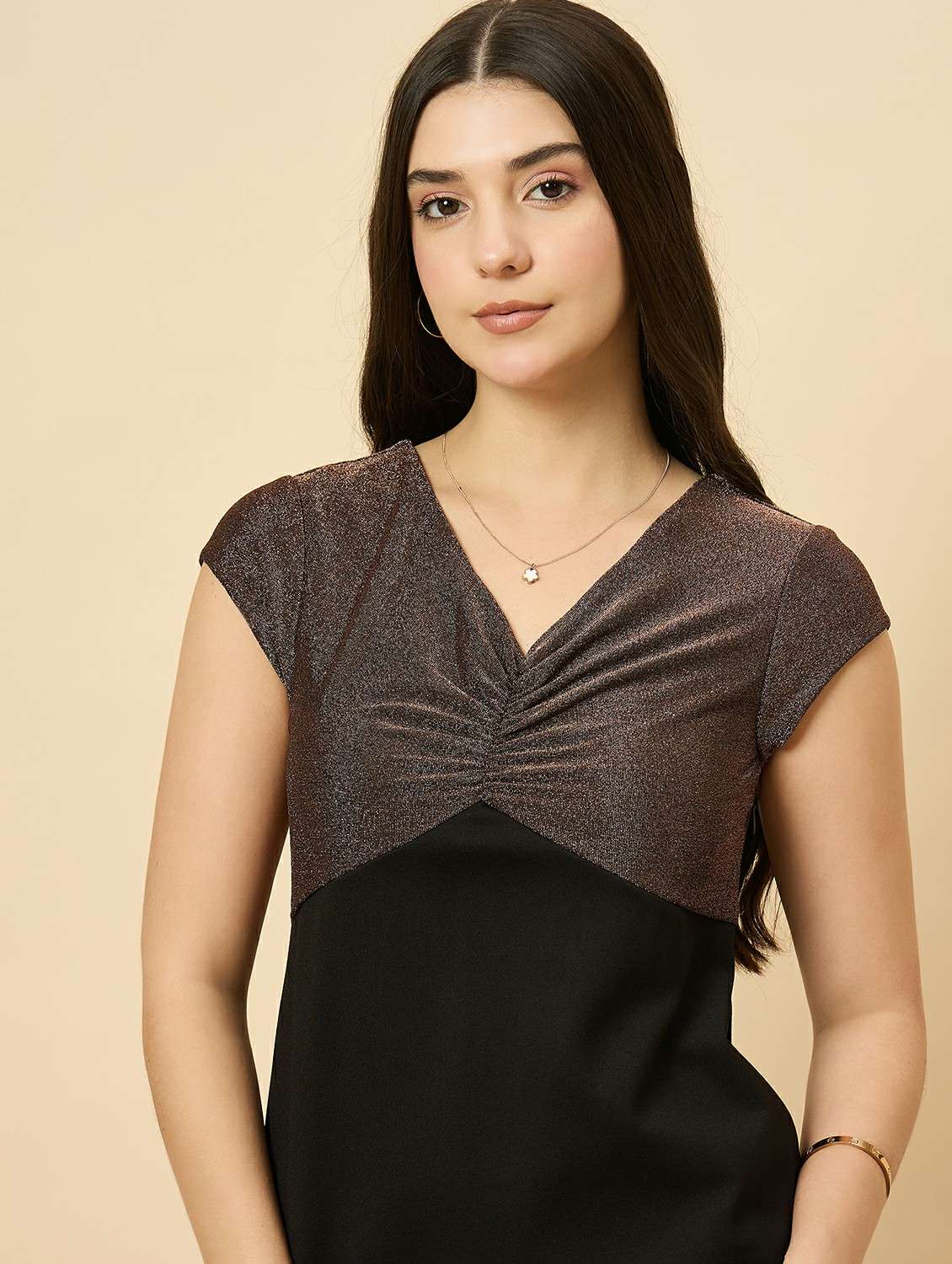 women solid short sleeve bodycon dress - 22176810 -  Standard Image - 5