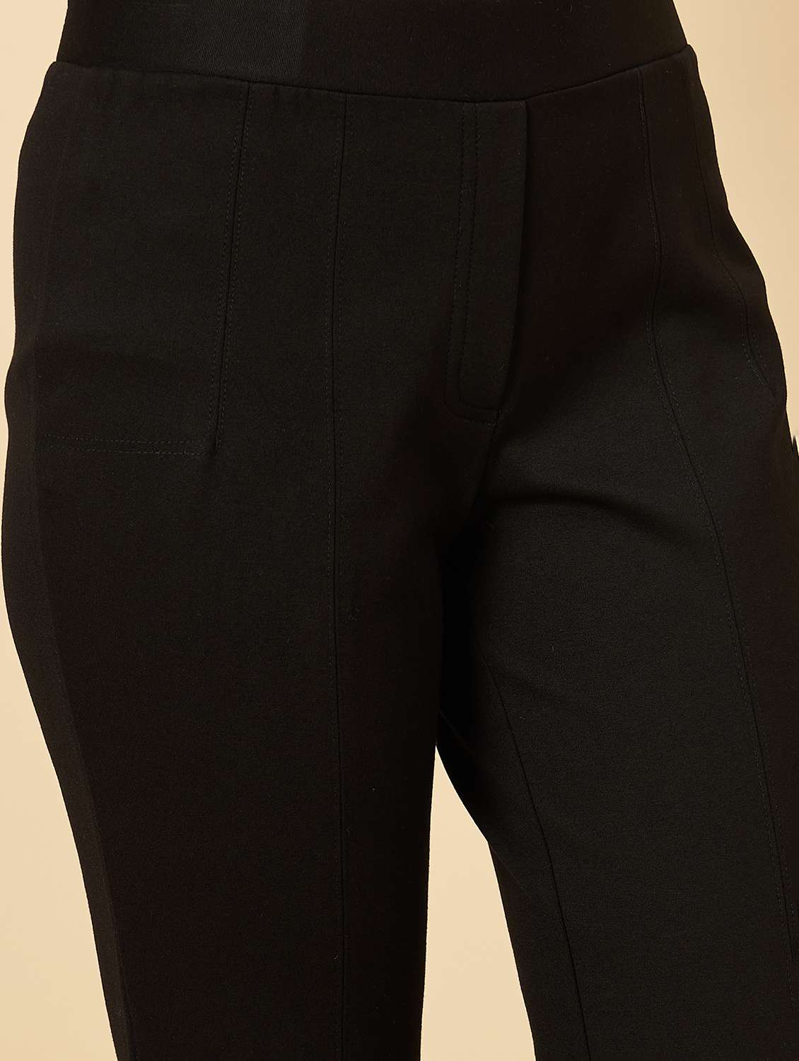 women solid mid rise bootcut trouser - 22176811 -  Standard Image - 5