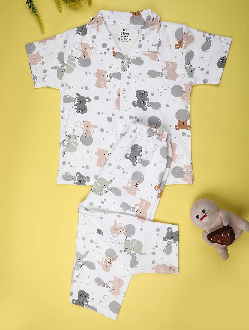 boys printed short sleeve co-ord set