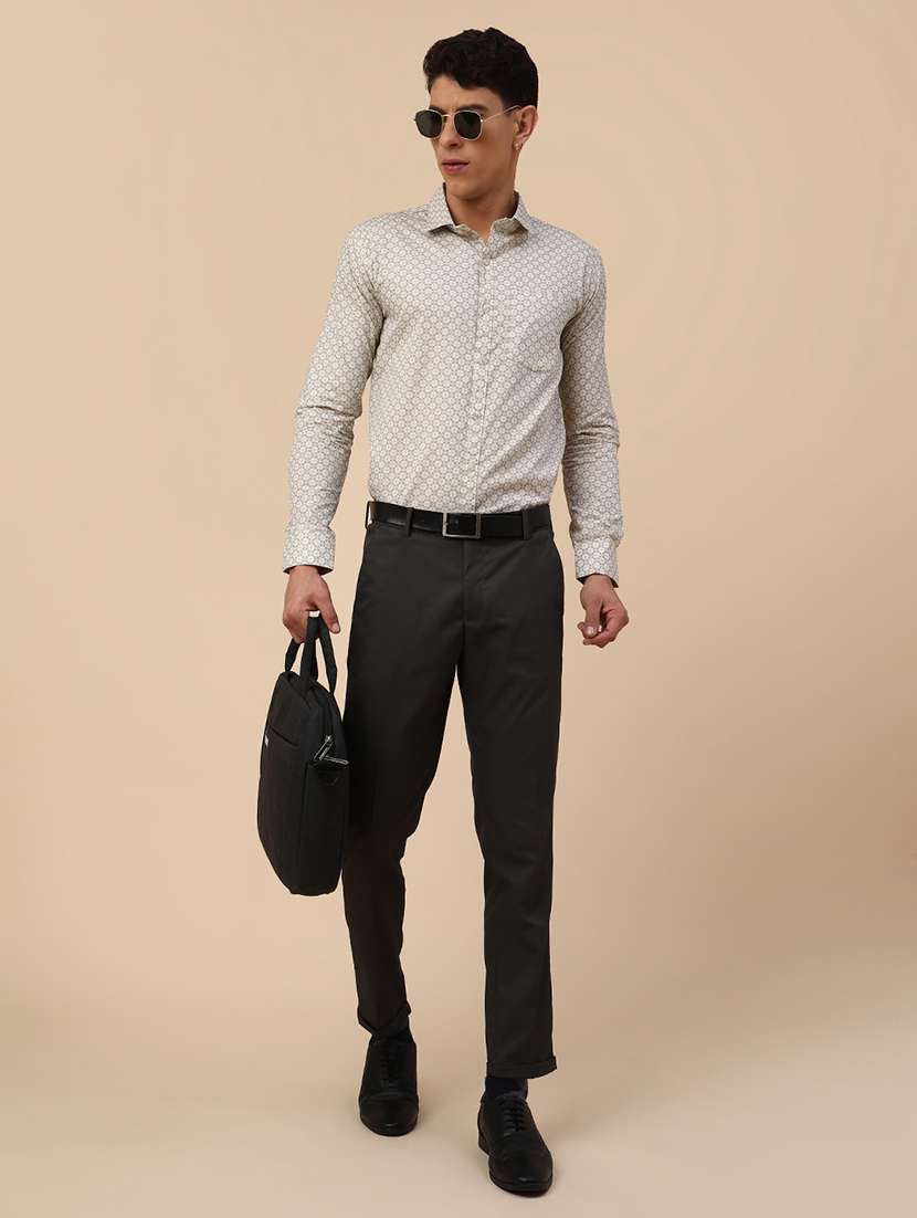 beige cotton formal shirt - 22176857 -  Standard Image - 5