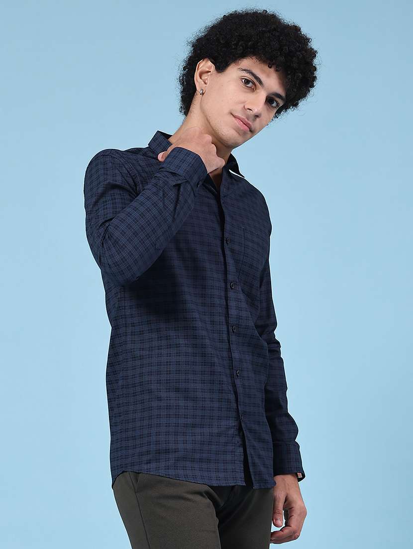 blue cotton formal shirt - 22176858 -  Standard Image - 3