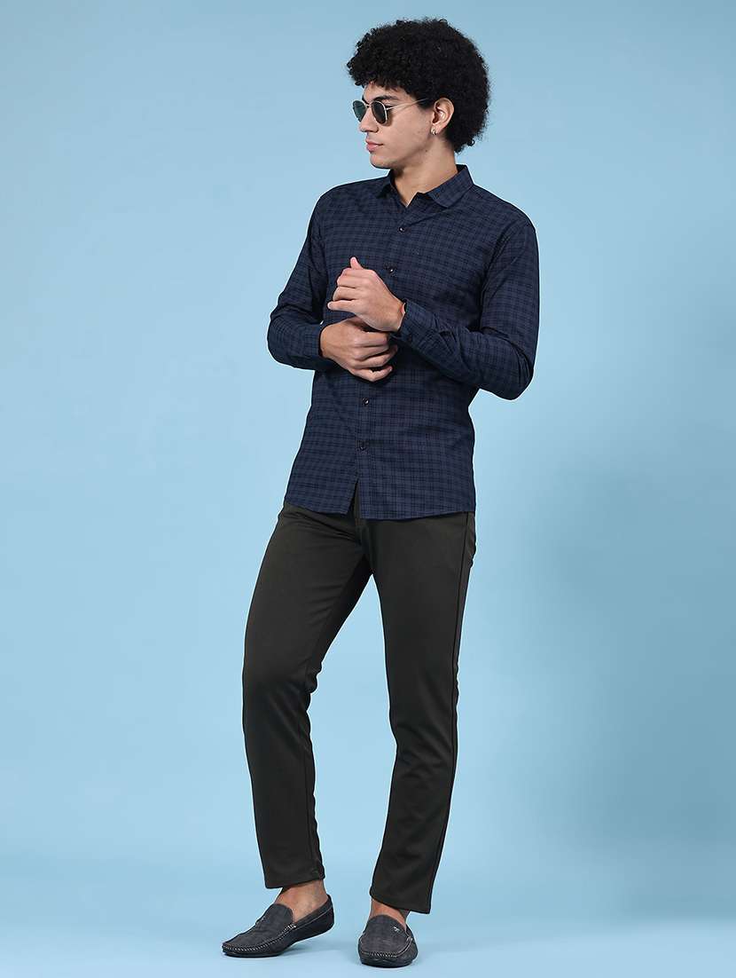 blue cotton formal shirt - 22176858 -  Standard Image - 5