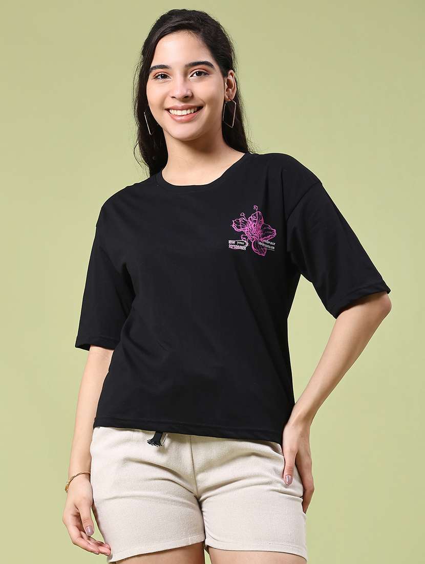women printed short sleeve t-shirt