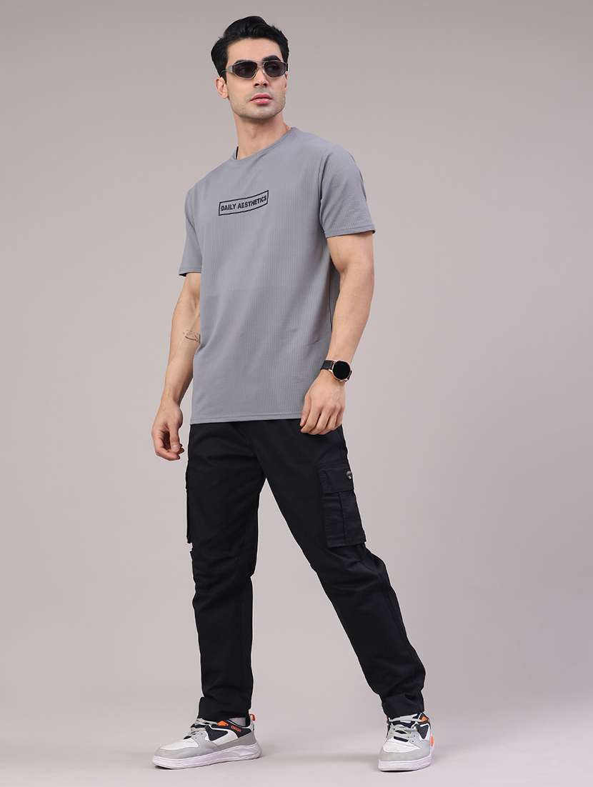 men solid mid rise regular fit cargo  - 22176891 -  Standard Image - 5