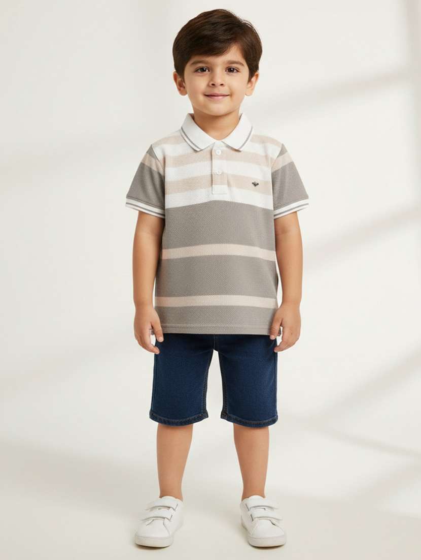 boys printed short sleeve polo t-shirt