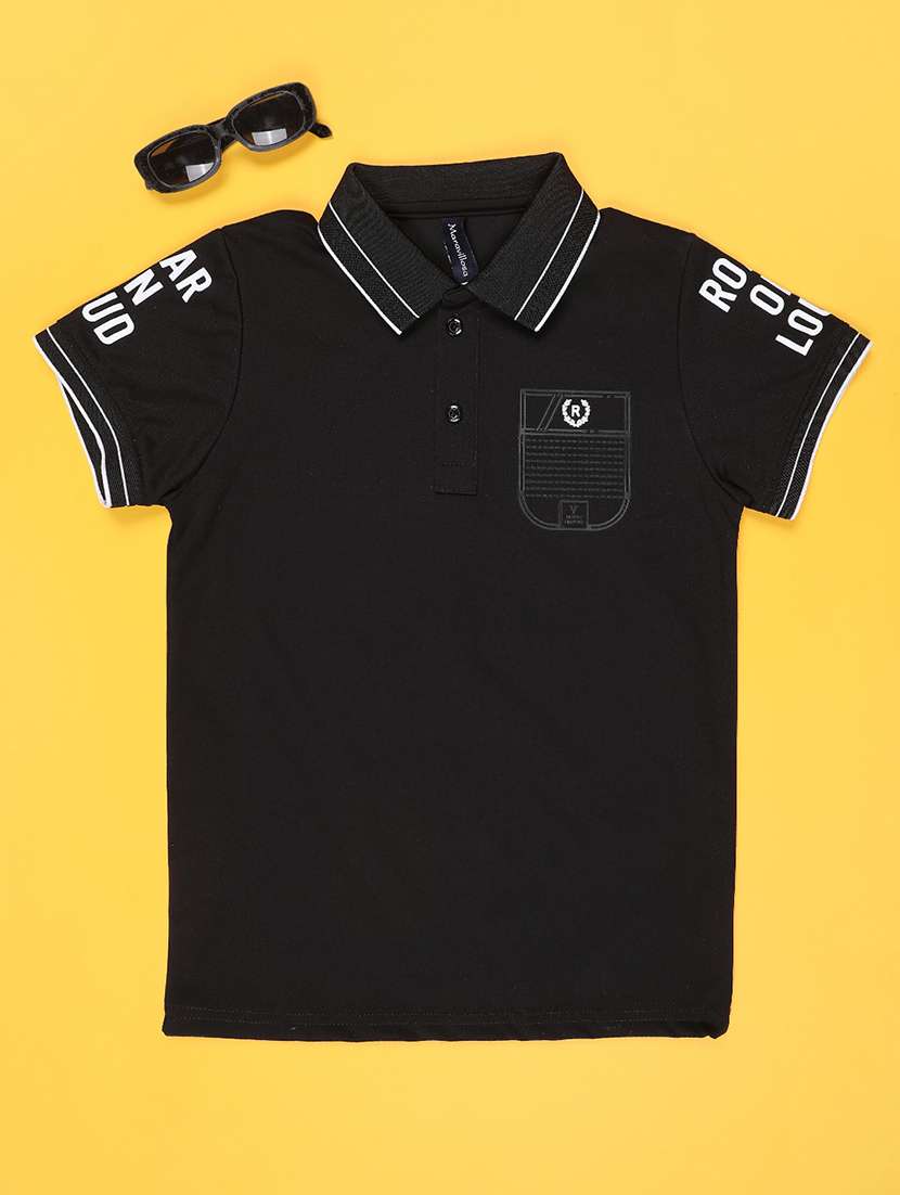 black cotton blend tshirt