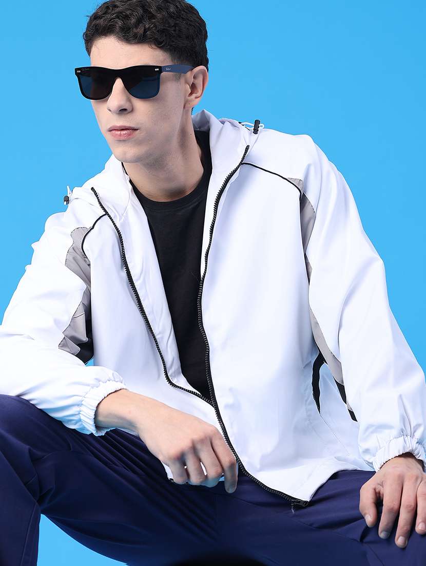 men color block long sleeve bomber jacket