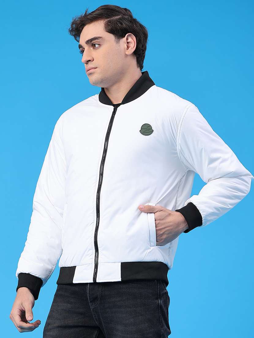 men solid long sleeve bomber jacket - 22176918 -  Standard Image - 5