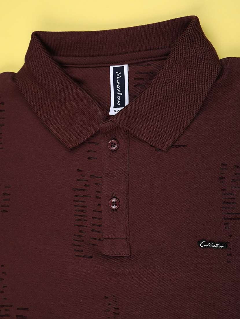 boys solid polo neck t-shirt - 22176940 -  Standard Image - 3