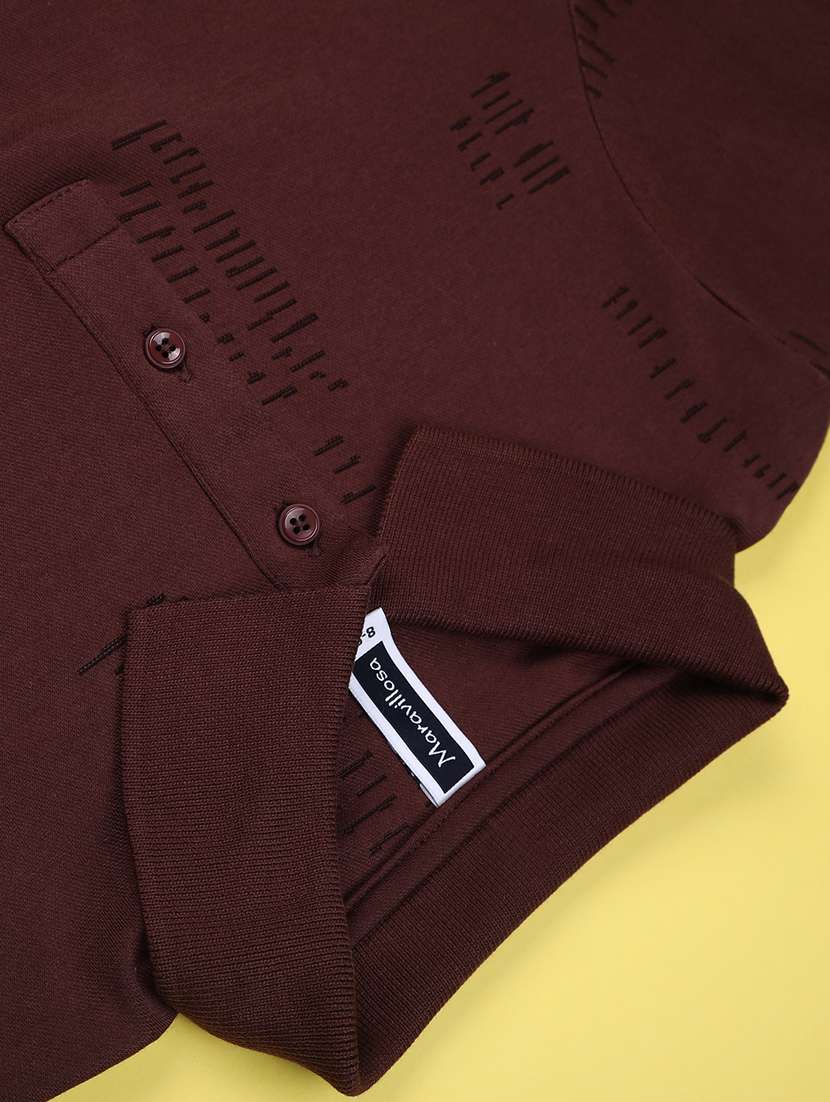 boys solid polo neck t-shirt - 22176940 -  Standard Image - 3