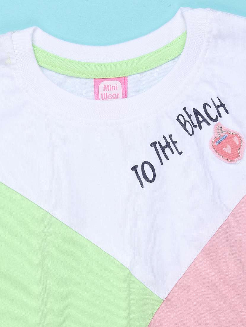 boys color block short sleeve t-shirt & shorts co-ords set - 22176950 -  Standard Image - 3