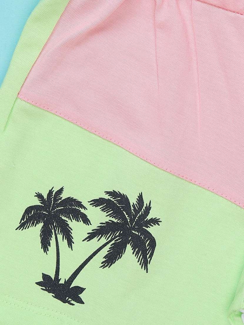 boys color block short sleeve t-shirt & shorts co-ords set - 22176950 -  Standard Image - 5