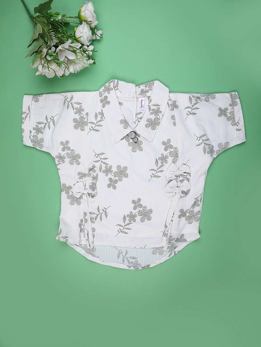 girls printed short sleeve top