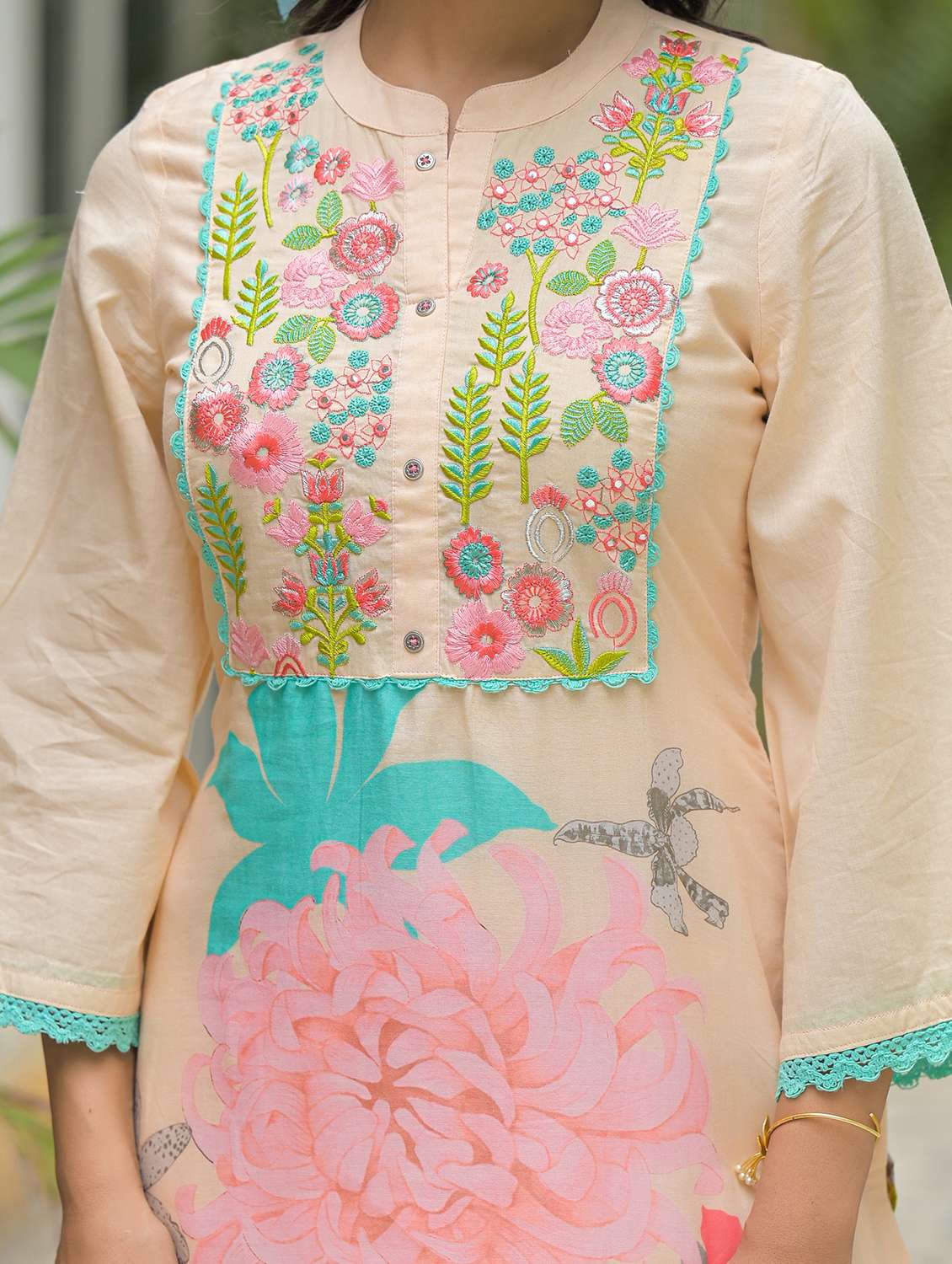 women floral printed long sleeve regular fit ethnic co-ord set - 22177049 -  Standard Image - 5