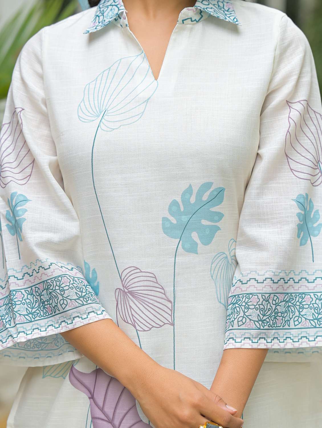 women printed long sleeve regular fit ethnic co-ord set - 22177053 -  Standard Image - 5