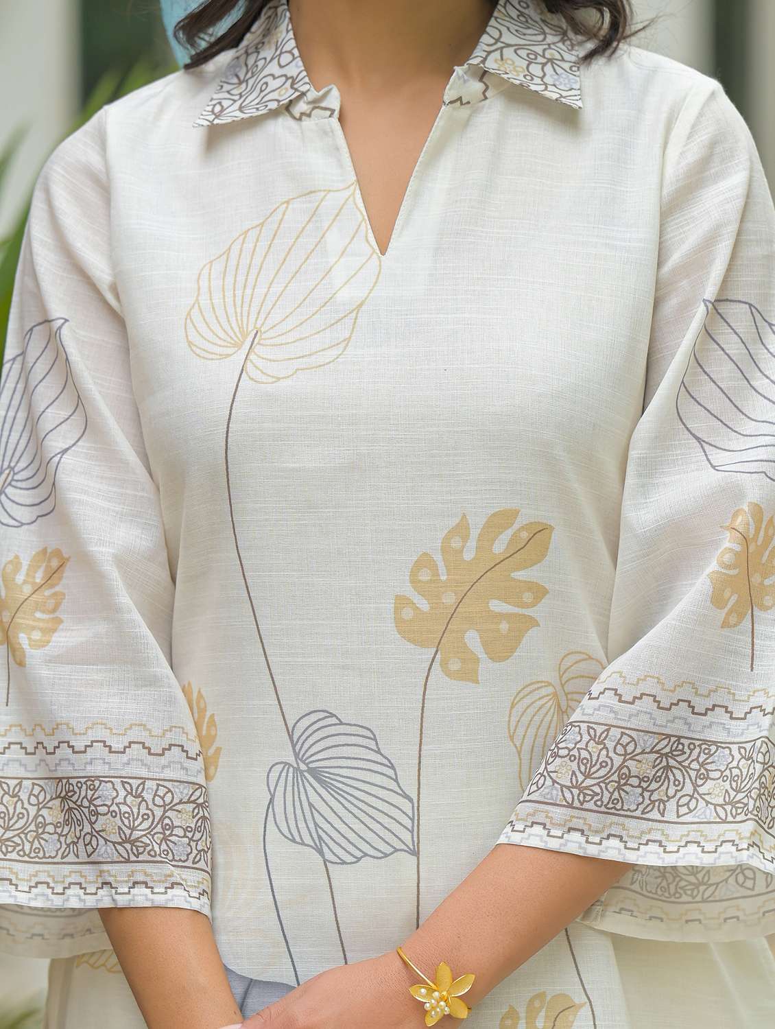 women printed long sleeve regular fit ethnic co-ord set - 22177056 -  Standard Image - 5