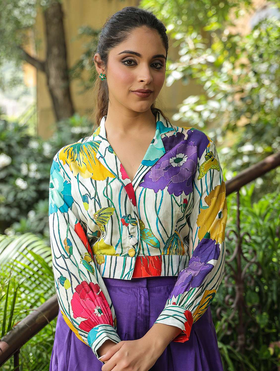 women printed long sleeve ethnic co-ord set - 22177090 -  Standard Image - 5