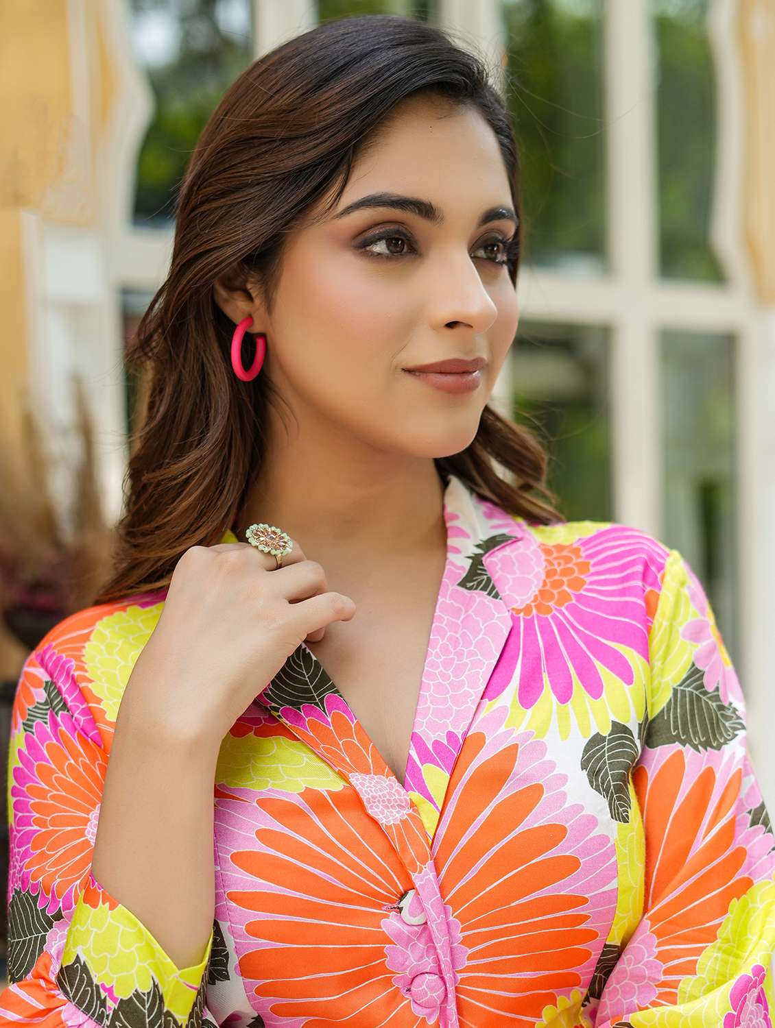 women printed long sleeve ethnic co-ord set - 22177092 -  Standard Image - 5