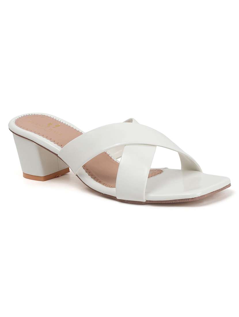 women white slip on block heel sandal - 22177101 -  Standard Image - 3
