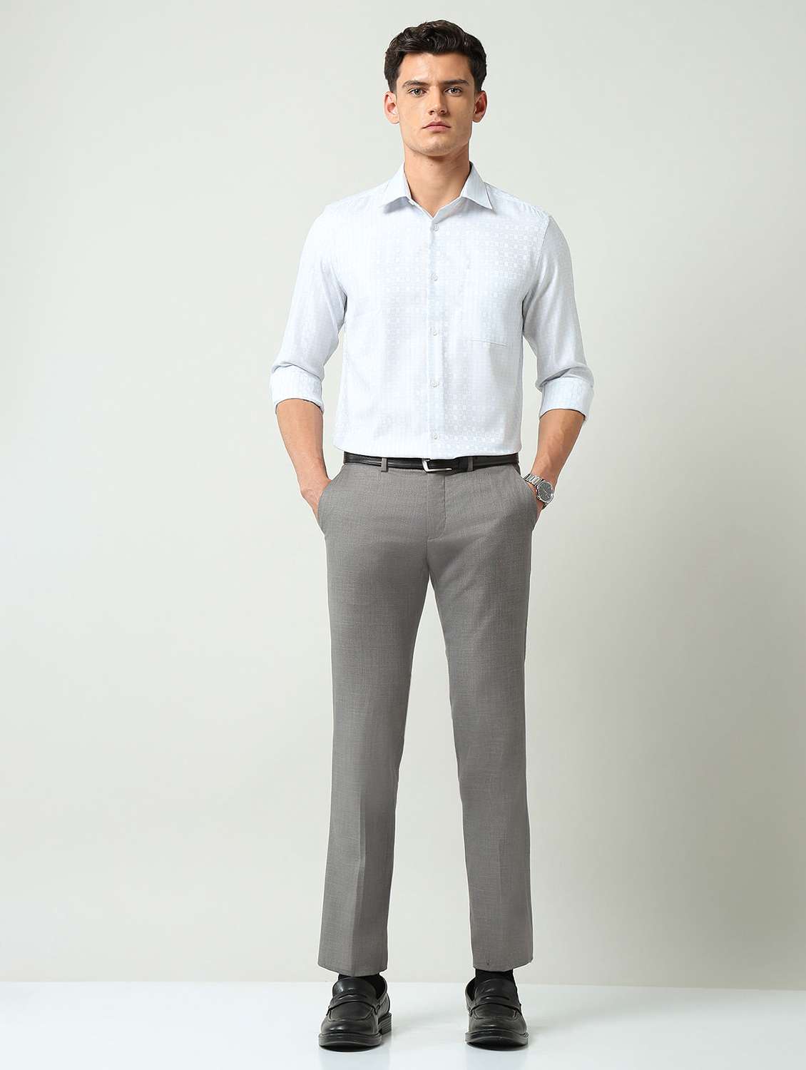 men collared long sleeve formal shirt - 22177109 -  Standard Image - 3