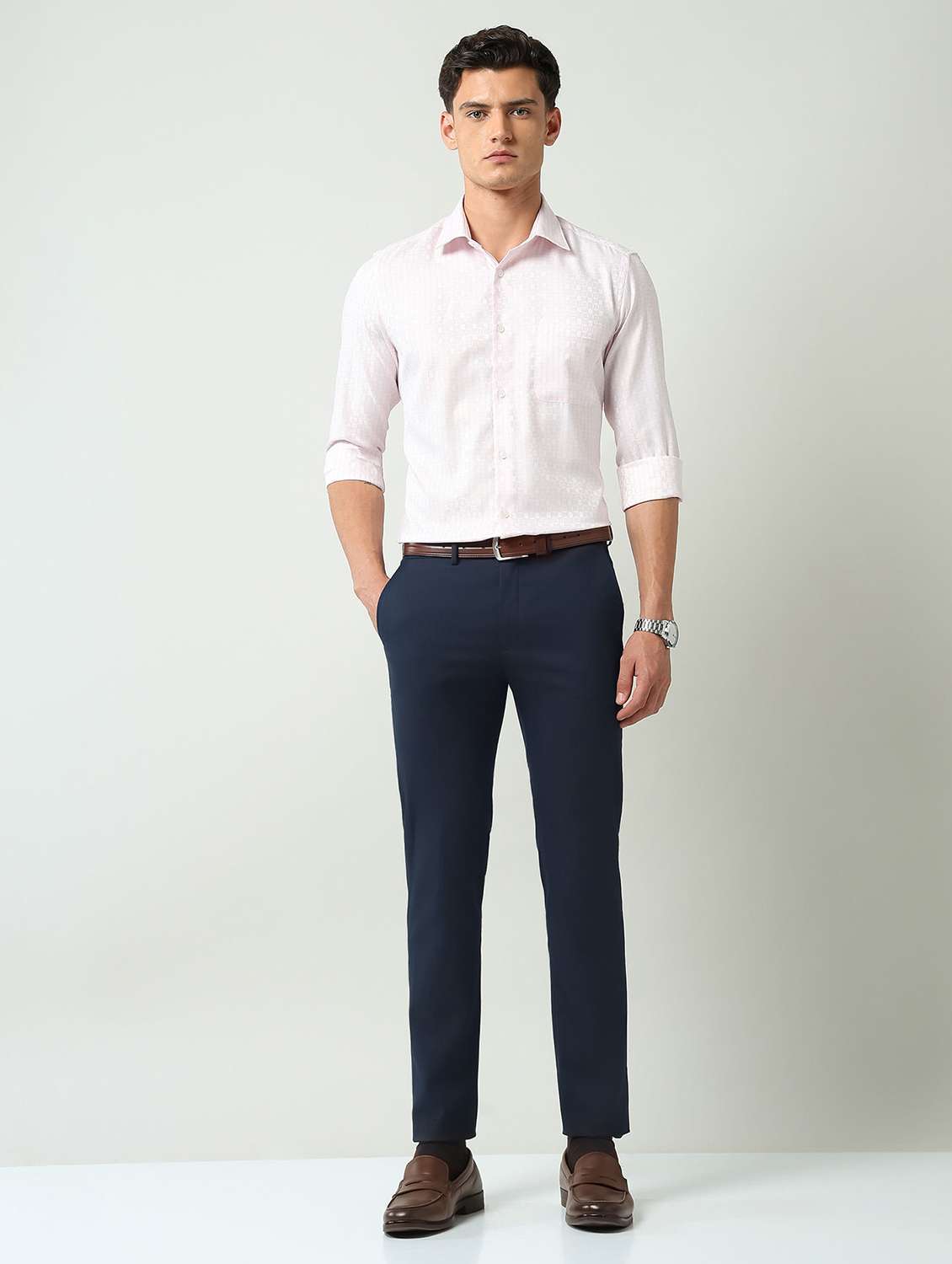 men collared long sleeve formal shirt - 22177110 -  Standard Image - 3