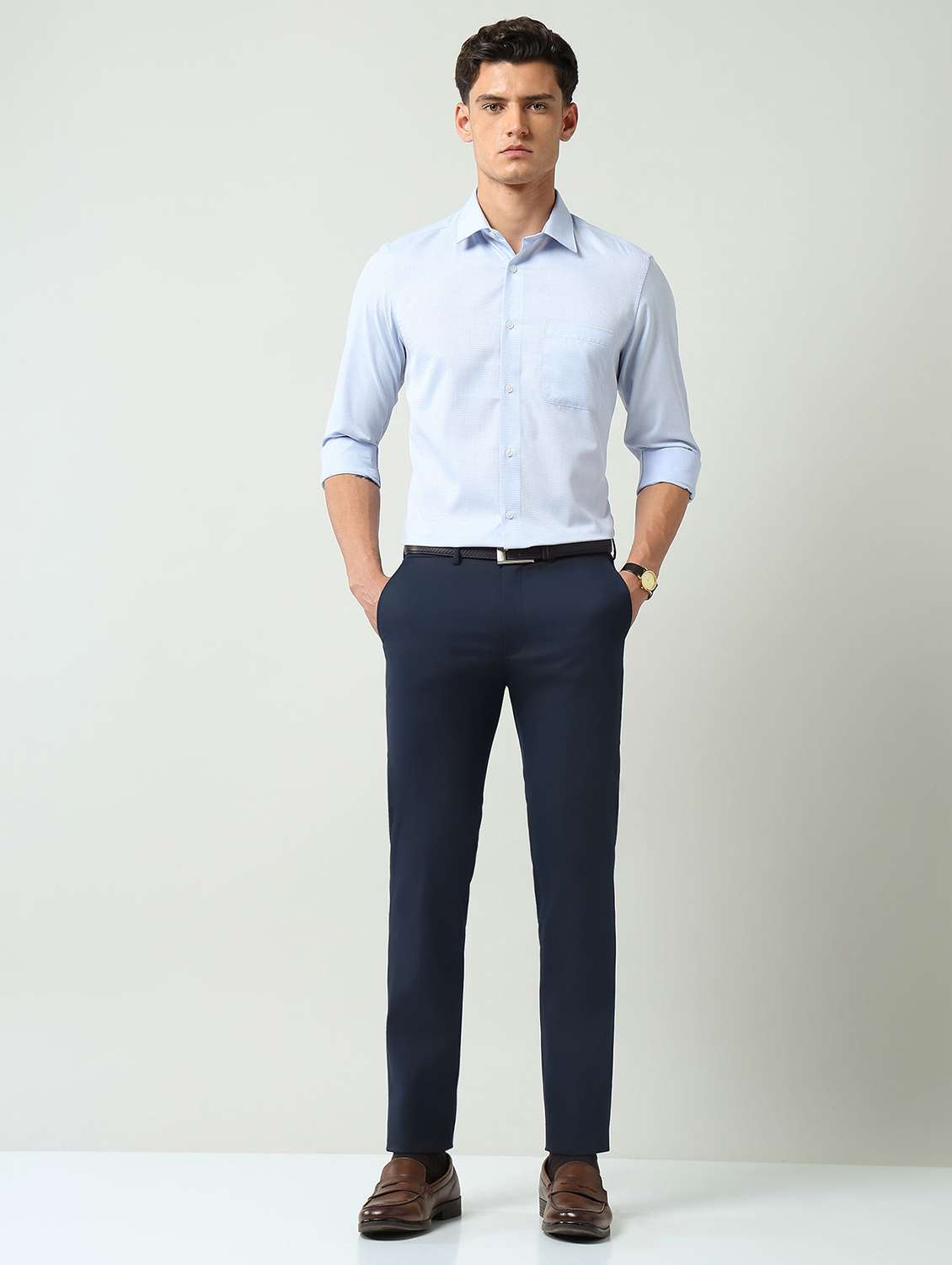 men collared long sleeve formal shirt - 22177112 -  Standard Image - 3