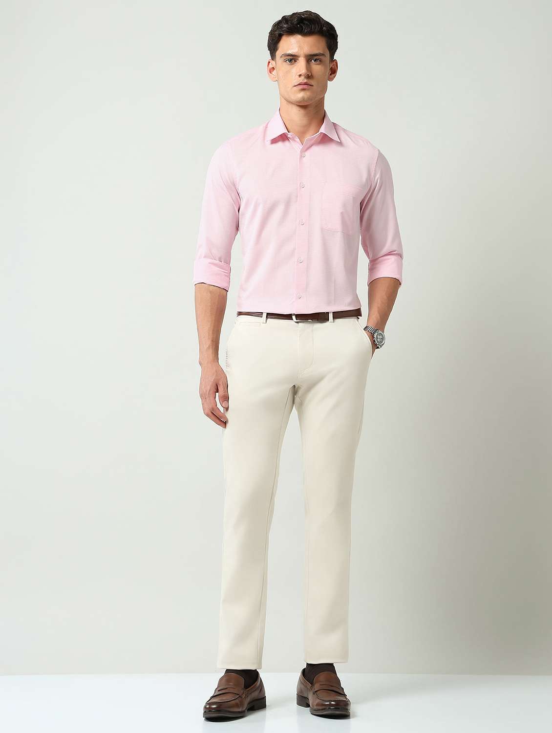 men collared long sleeve formal shirt - 22177114 -  Standard Image - 3