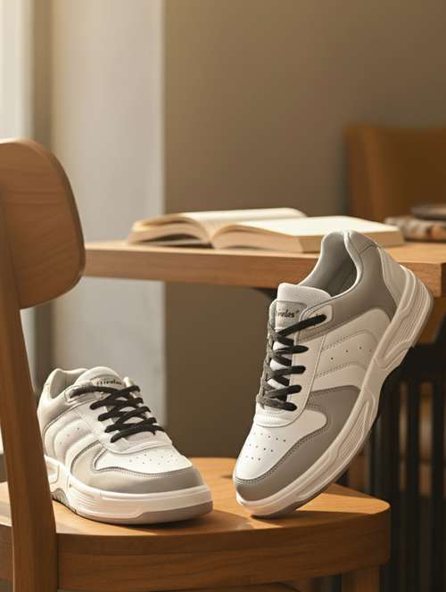 men grey lace up sneaker - 22177131 -  Standard Image - 0