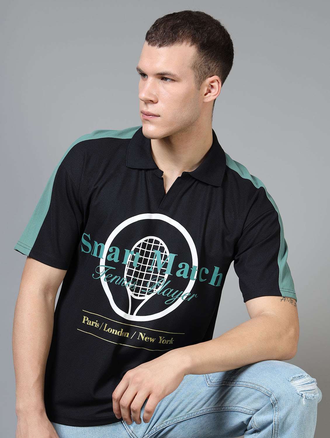 men short sleeve regular fit polo t-shirt