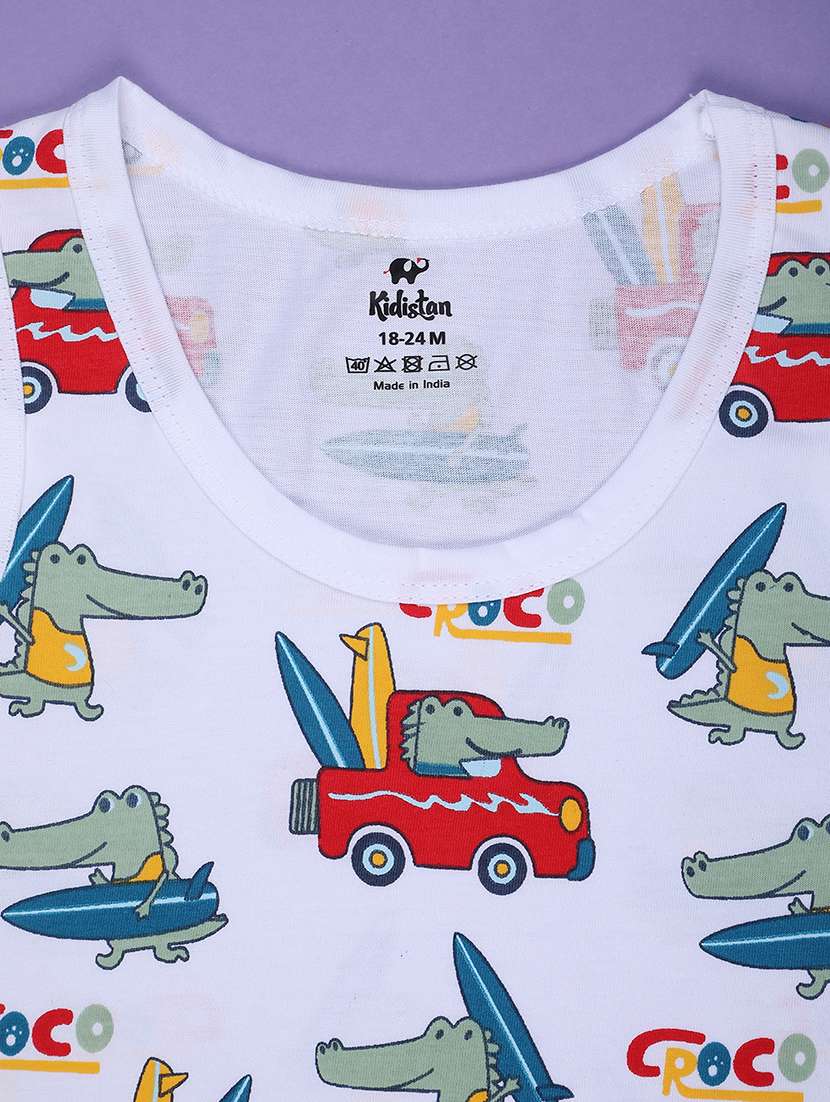 kids pack of 2 printed shorts co-ord set - 22177181 -  Standard Image - 3