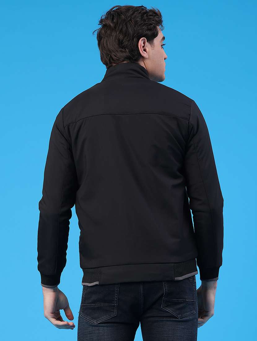 men solid long sleeve insulator bomber jacket - 22177276 -  Standard Image - 3