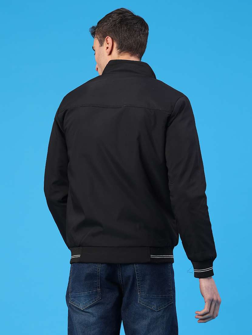 men solid long sleeve insulator bomber jacket - 22177281 -  Standard Image - 3