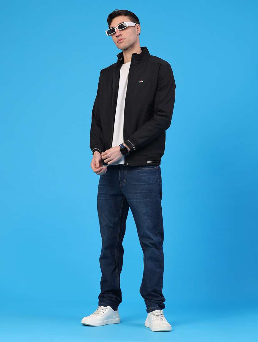 men solid long sleeve insulator bomber jacket - 22177281 -  Standard Image - 5