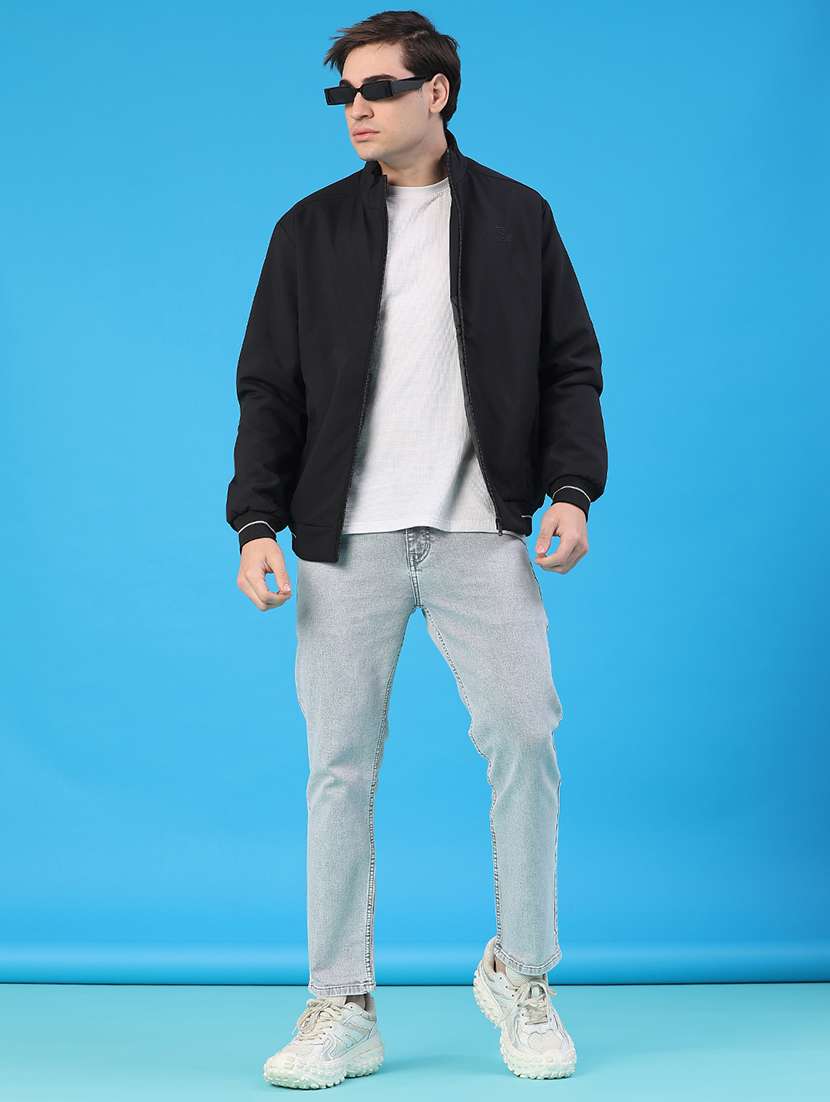 men solid long sleeve insulator bomber jacket - 22177646 -  Standard Image - 5