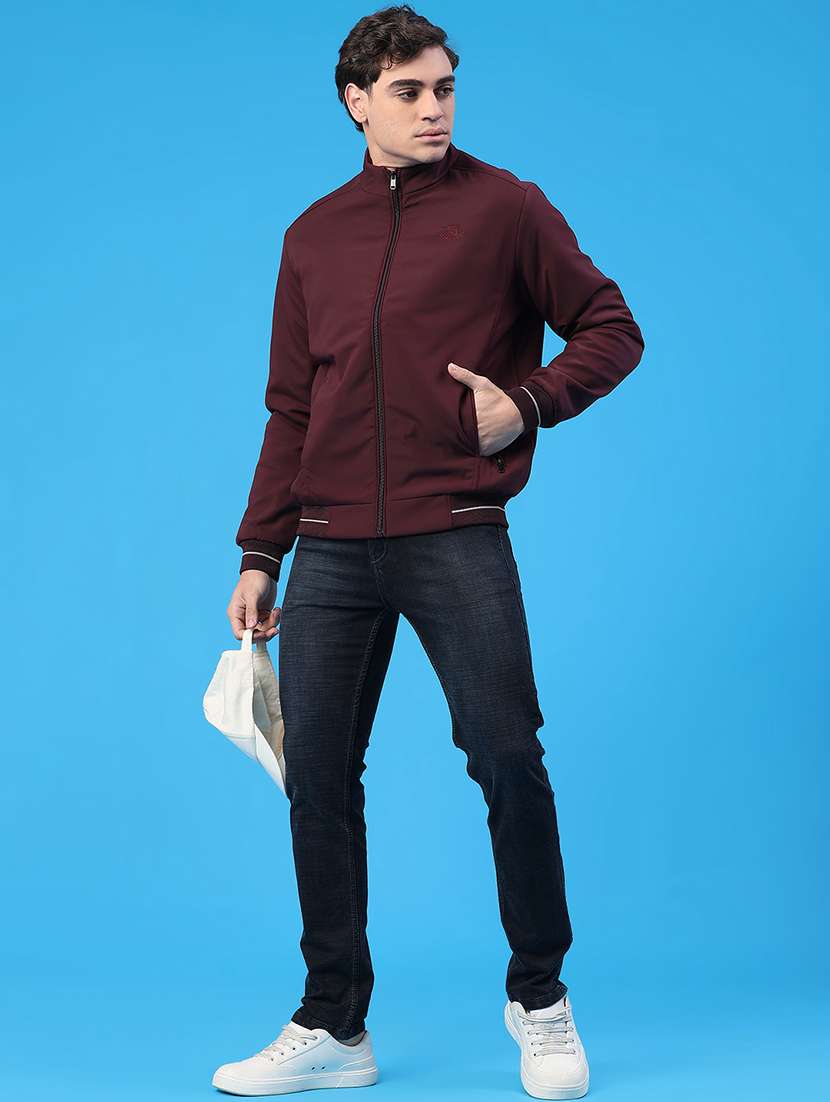 men solid long sleeve insulator bomber jacket - 22177647 -  Standard Image - 5