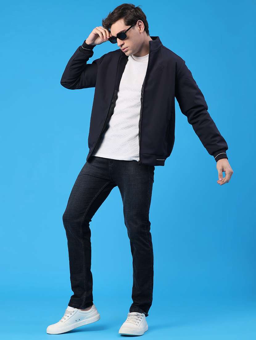 men solid long sleeve insulator bomber jacket - 22177649 -  Standard Image - 3