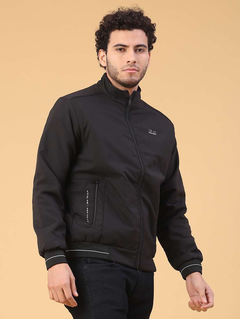 men solid long sleeve insulator bomber jacket - 22177653 -  Standard Image - 3