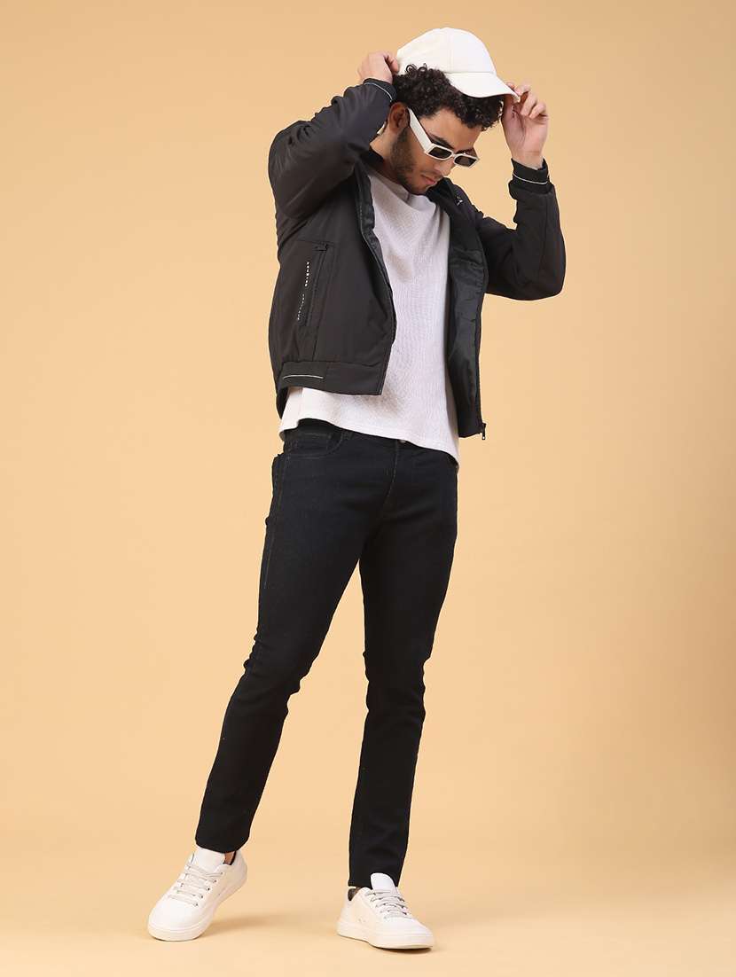 men solid long sleeve insulator bomber jacket - 22177653 -  Standard Image - 5