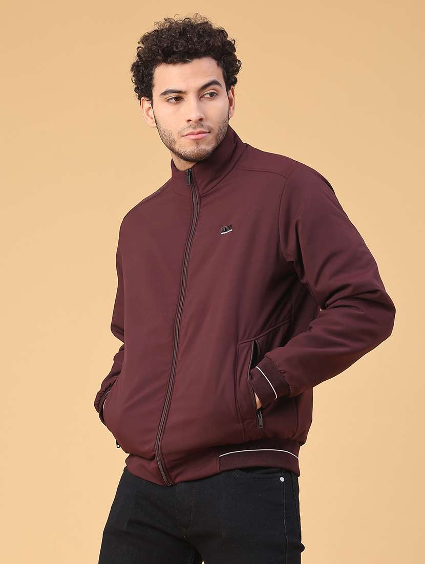 men solid long sleeve insulator bomber jacket - 22177654 -  Standard Image - 3