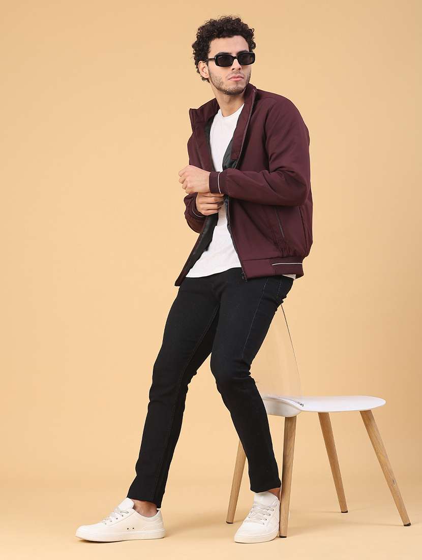 men solid long sleeve insulator bomber jacket - 22177654 -  Standard Image - 5