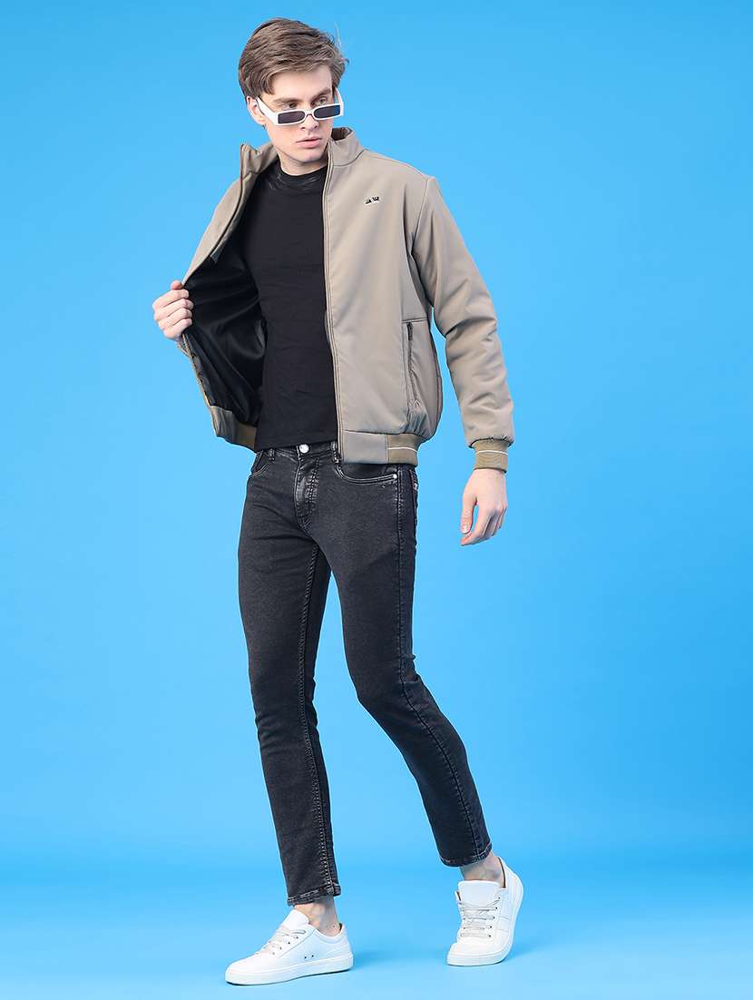 men solid long sleeve insulator bomber jacket - 22177655 -  Standard Image - 5