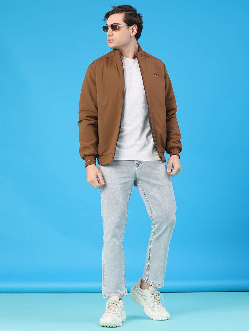 men solid long sleeve insulator bomber jacket - 22177658 -  Standard Image - 5