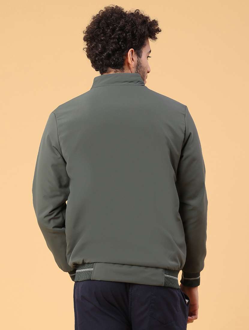 men solid long sleeve insulator bomber jacket - 22177659 -  Standard Image - 3